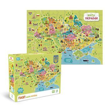Пазл "Мапа України", 100 елементів 23980 фото