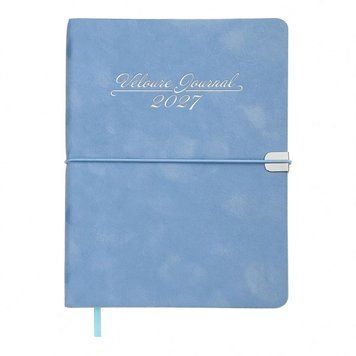 Щоденник датований Velour зі штучної шкіри, А5, 336 сторінок, блакитний 22260 фото